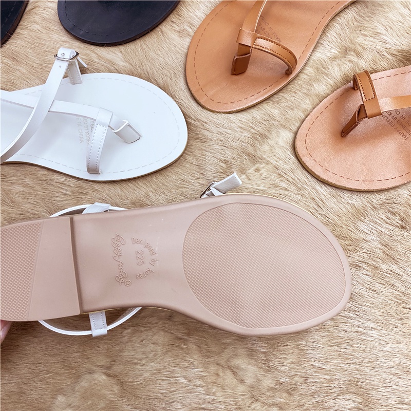 Dongdaemun Flat Sandals Roman Sandals Strap Sandals Open Toe Sandals Flip Flops Beach Shoes Korean Style Net Red