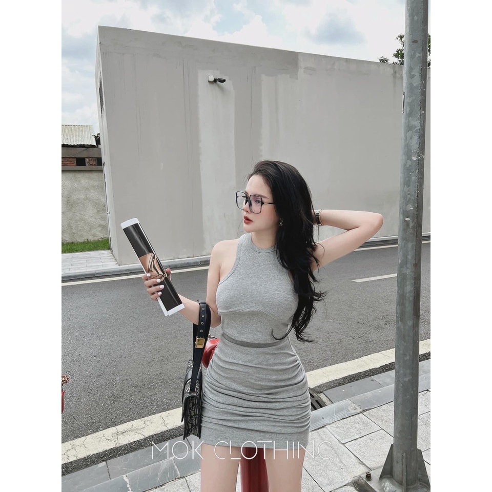 Set Áo Ba Lỗ Kèm Chân Váy Nhún Có Quần Trong