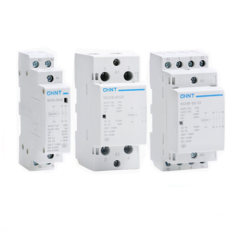 Khởi động từ 1, 3 pha CHINT NCH8-25/20 NCH8-40/20 NCH8-63/20 NCH8-63/22 2NO 2NC 220V contactor NCH 8 63A, 40A, 25A