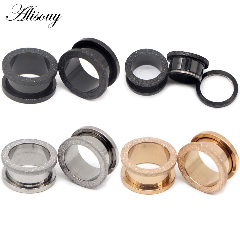 Alisouy Set 2 Khuyên Nong Tai Bằng Thép 3-25mm