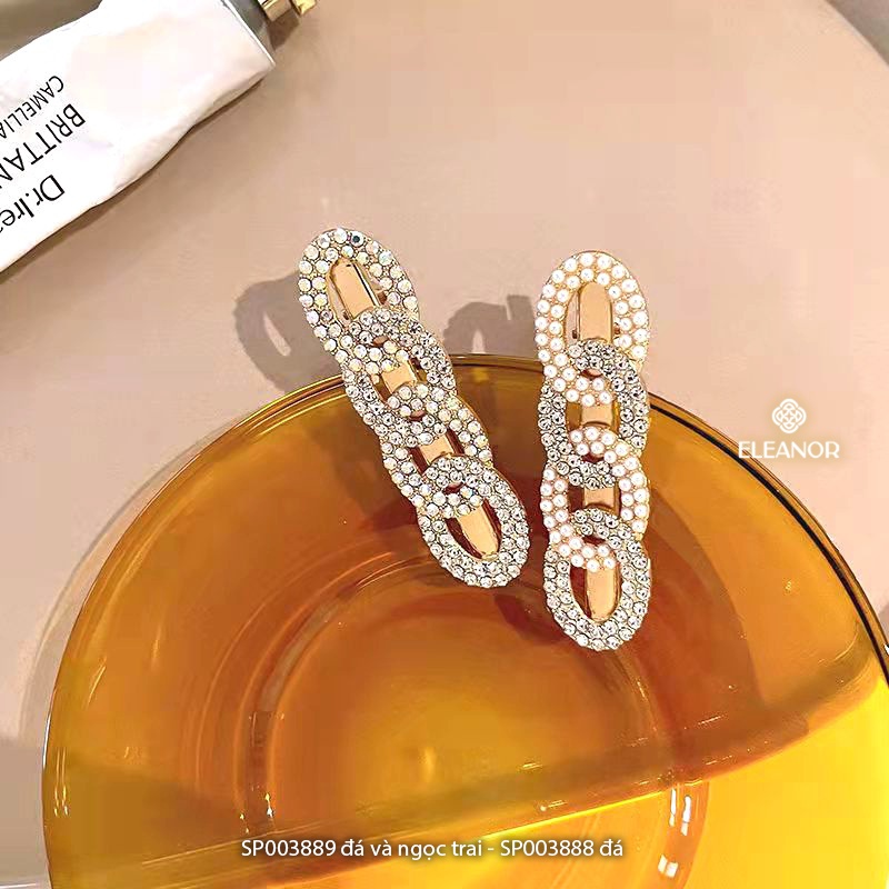 Cài tóc nữ Eleanor Accessories đính đá ngọc trai nhân tạo nhiều vòng phụ kiện tóc 3888