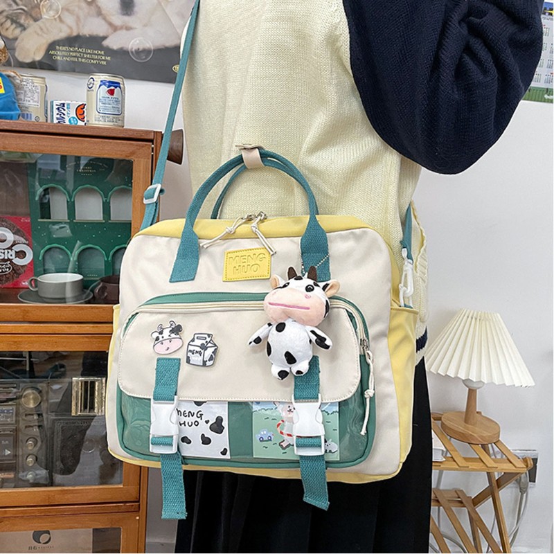 10MK Women Multifunctional Backpack Portable Travel Bag Student Small Schoolbag