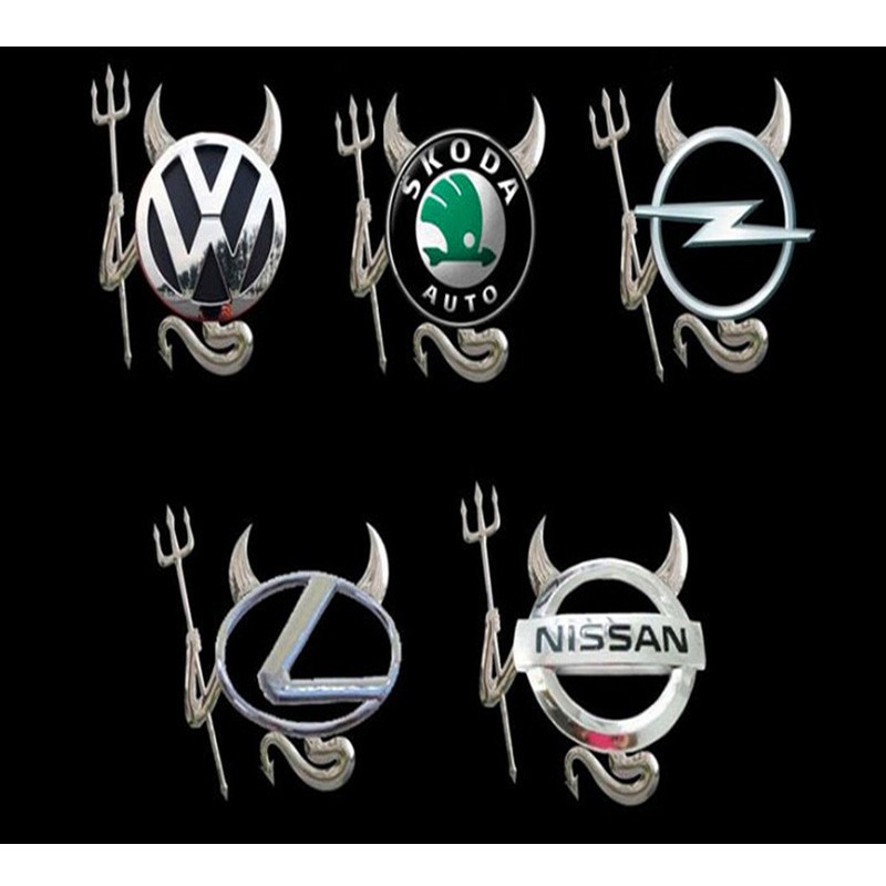 Decal dán xe hơi hình quỷ 3D