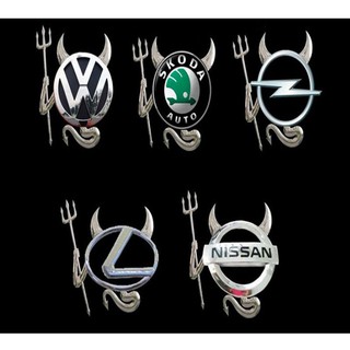Decal dán xe hơi hình quỷ 3D