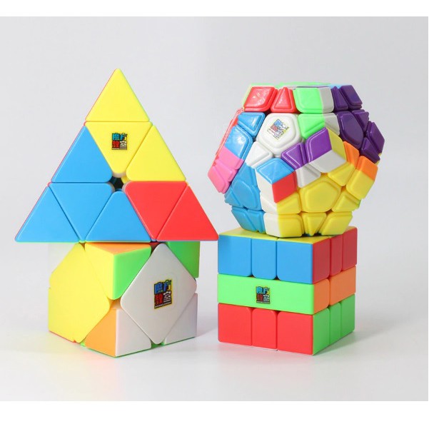 Combo 4 Rubik Biến thể Moyu Stickerless - Rubik Cao Cấp ( Chuẩn Quốc Tế )