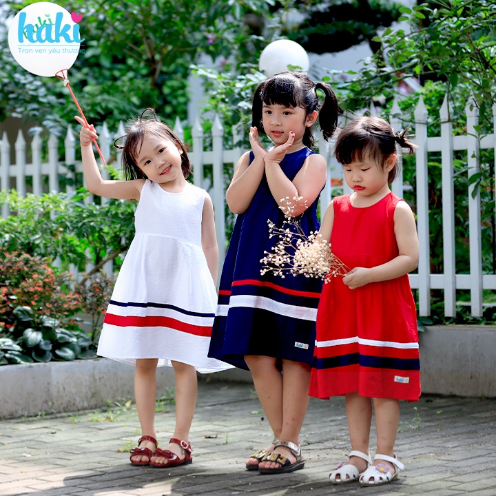 Váy bé gái tơ đũi mềm nhẹ mát HAKI HK517 (đủ size từ 1-8y) cho bé gái từ 10-28kg