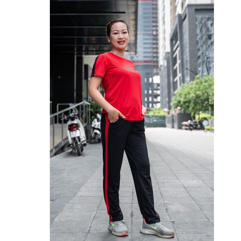 Bộ mặc nhà mùa hè dáng thể thao cao cấp, Bộ đồ cho mẹ chất cotton mềm mịn co dãn M146