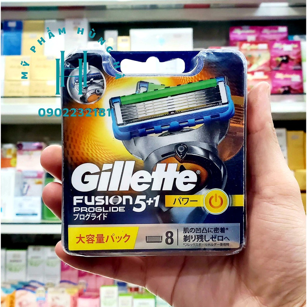 Lưỡi dao cạo râu Gillette Fusion 5, dao cạo thay thế cao cấp Gillette - 8 lưỡi dao