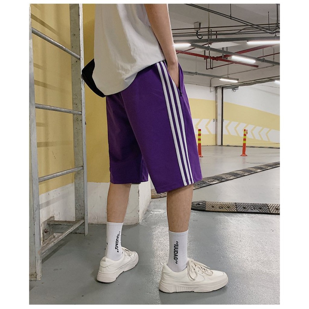 Quần Short Nam 3 Sọc Kiểu Dáng Hàn Quốc- Thời Trang Unisex