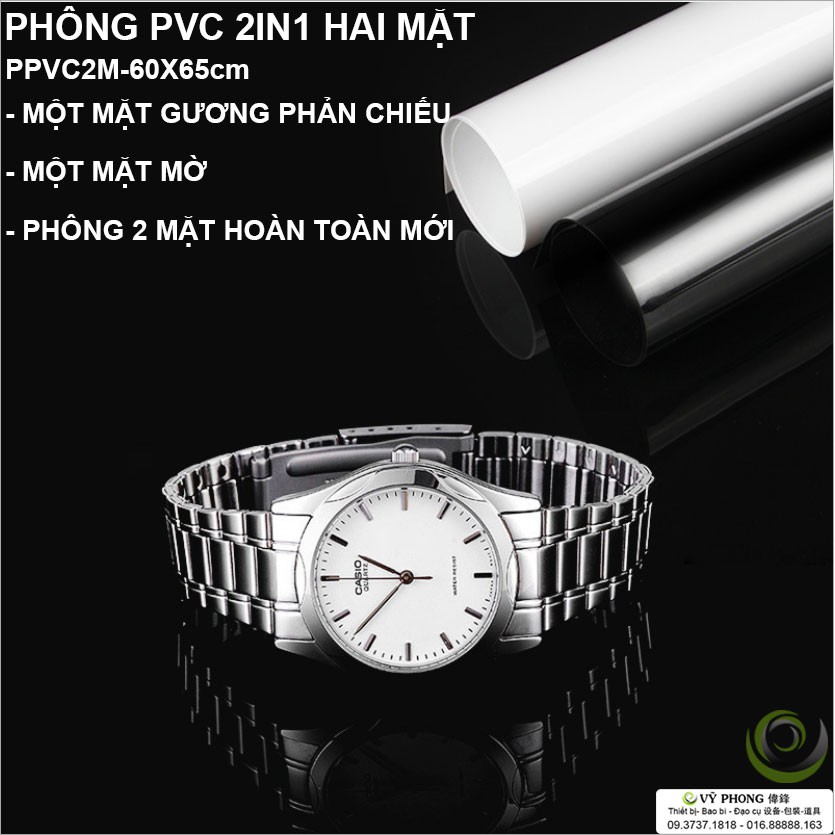 Phông nền chụp ảnh PVC MẶT GƯƠNG 2IN1 60x65cm HAI MẶT CHỤP HÌNH PPVC2M60x65