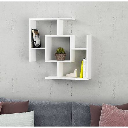 Kệ trang trí treo tường phòng khách- phòng ngủ sang trọng