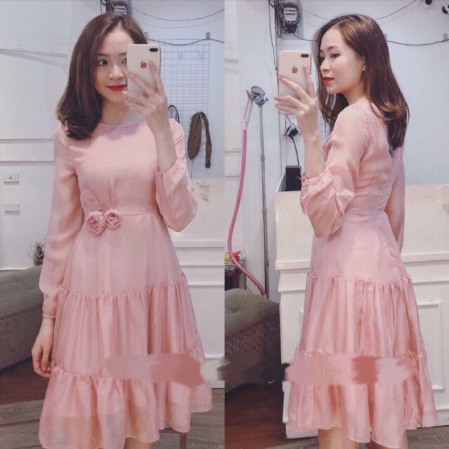 Váy voan đỏ đun size M