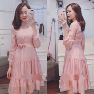 Váy voan đỏ đun size M
