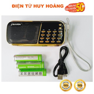 [ KỊCH SÀN ] Loa Nghe Nhạc Thẻ Nhớ,USB,FM CR-853 - Máy Nghe Pháp Đa Năng Craven 853 -3 pin dung lượng cao- Bh 6 tháng