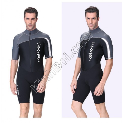 Bộ Bơi Áo Liền Quần 606 Đen Ghi | BigBuy360 - bigbuy360.vn