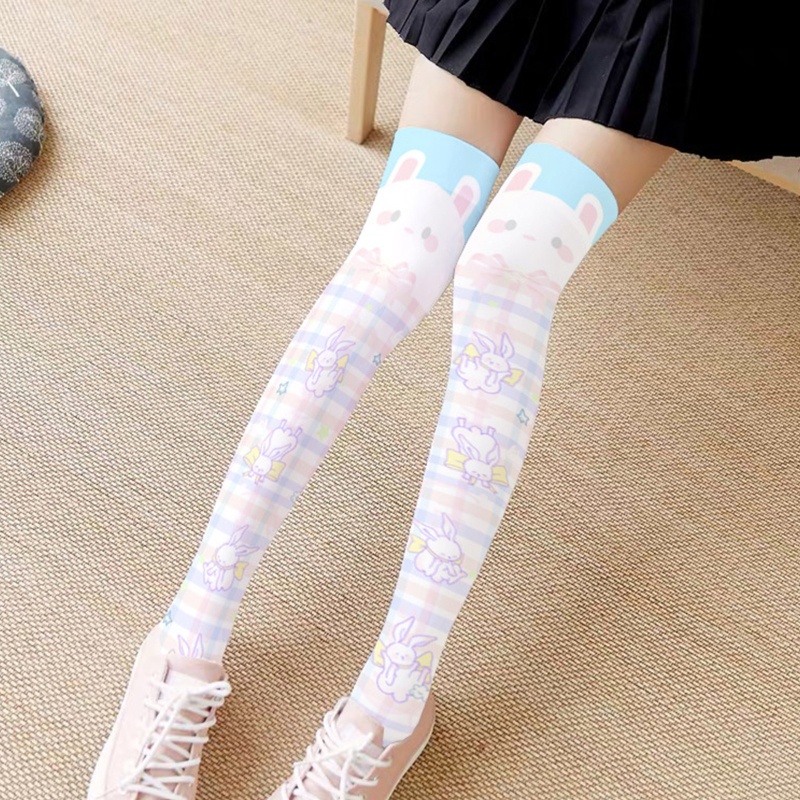 XIXI Tất Chân Dài Qua Gối Họa Tiết Hoạt Hình Phong Cách Lolita Nhật Bản Cho Nữ