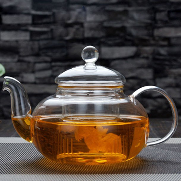 Ấm Trà thủy tinh Dung Tích 600ml - Chịu Nhiệt cao