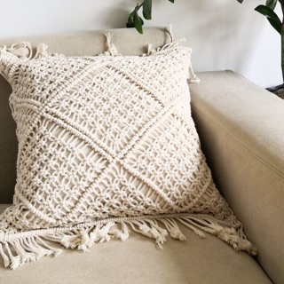 Gối macrame, gối boho trang trí nhà, gối tựa sofa