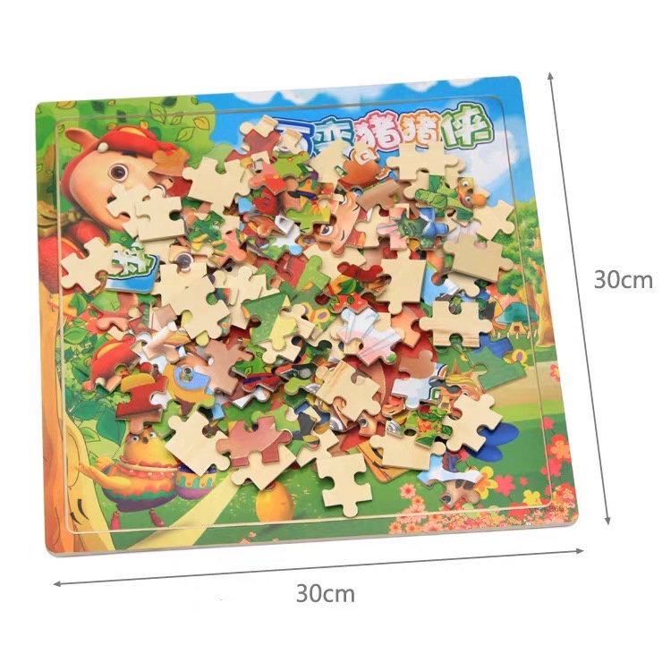 [100 miếng] Bộ tranh ghép hình gỗ puzzle - Tranh xếp hình