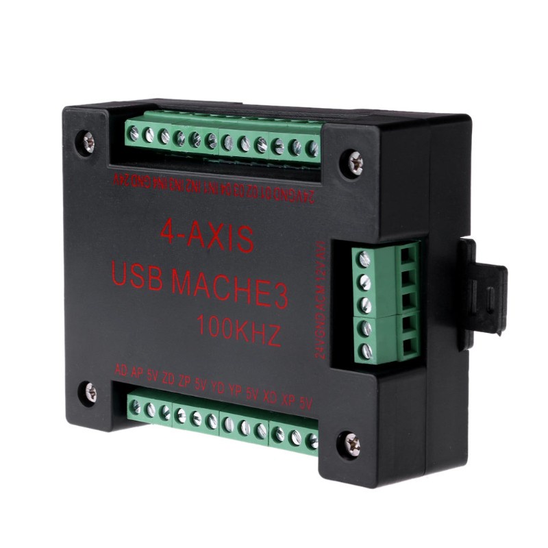 UKI  CNC USB MACH3 100Khz Breakout Board 4 Axis Interface Driver Motion Controller