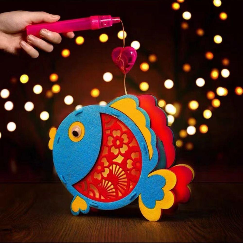 Lồng Đèn LED Không Dệt Thủ Công Tự Làm Hình Động Vật Trang Trí Đa Ứng Dụng