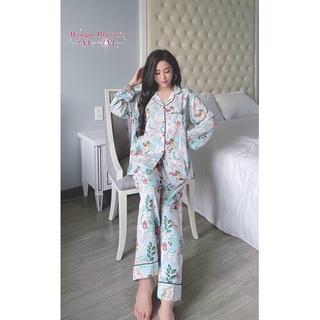 🤗 Big size XXL dưới 75kg 🤗 Bộ pijama lụa mango hình tay dài-tay ngắn, túi quần sâu