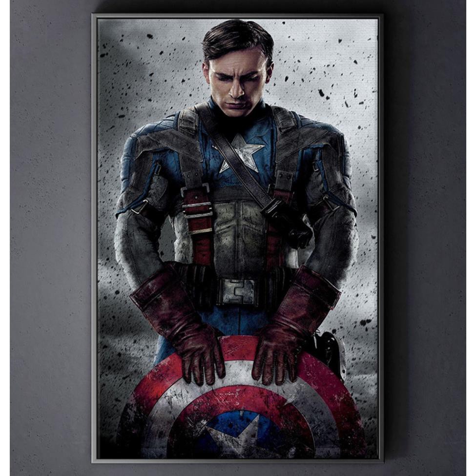 TRANH CANVAS SIÊU ANH HÙNG MARVEL treo tường in theo yêu cầu - CAPTAIN AMERICA 3