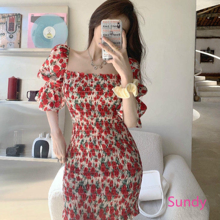 Đầm tay phồng phong cách dễ thương thời trang dành cho nữ