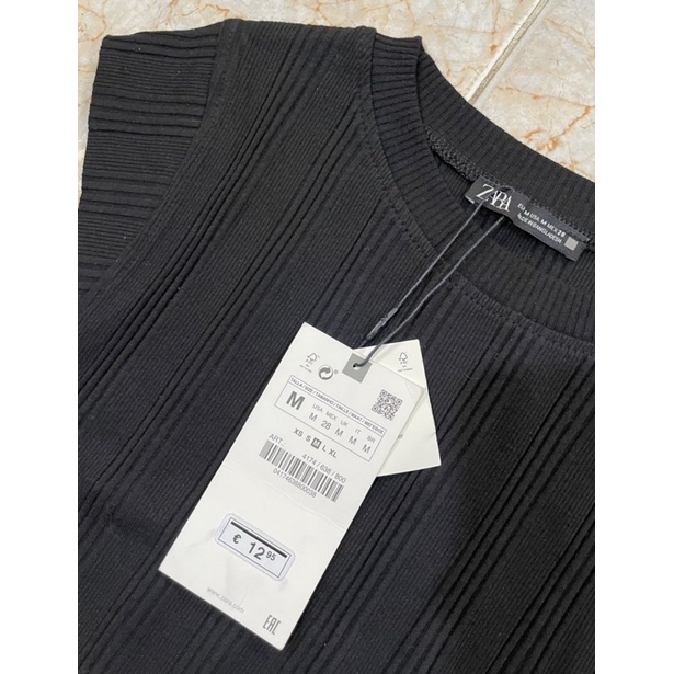 Đầm Zara Auth Đơn Giản Tôn Dáng Đen Size S