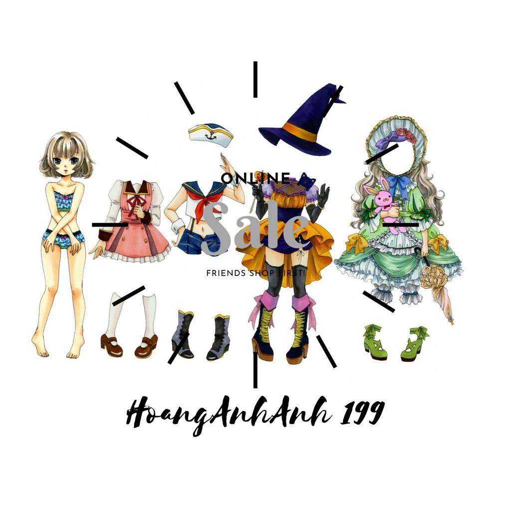 Búp bê giấy lẻ _1 tờ