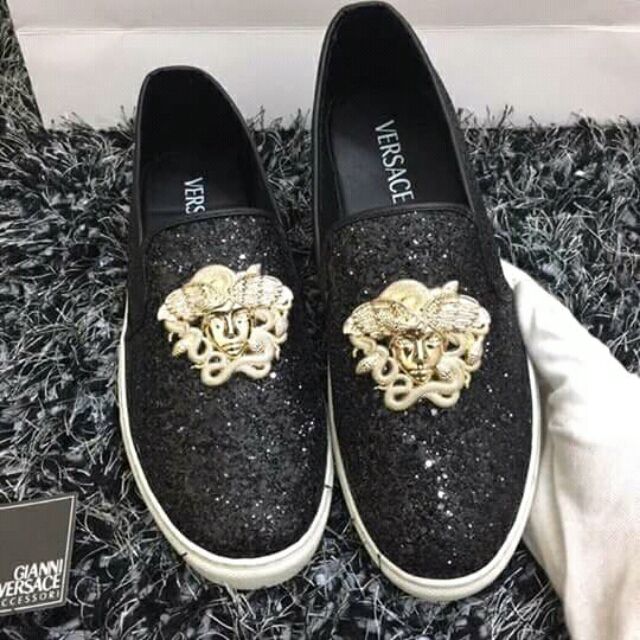 Giày lười nam Versace đính đá