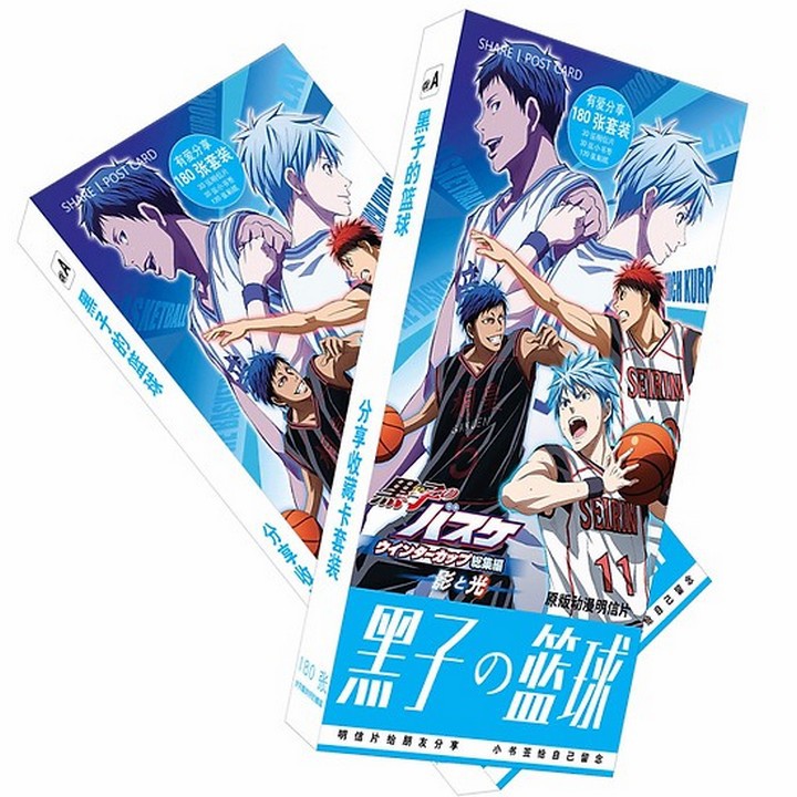 Postcard Kuroko no basket hộp ảnh bộ ảnh có ảnh dán + lomo + postcard bưu thiếp anime chibi quà tặng độc đáo