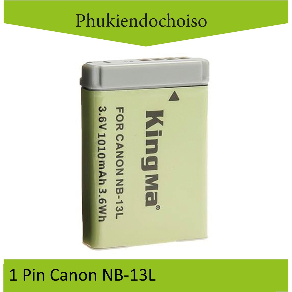 Bộ 1 pin 1 sạc Kingma cho Canon NB-13L + Hộp đựng Pin, Thẻ nhớ