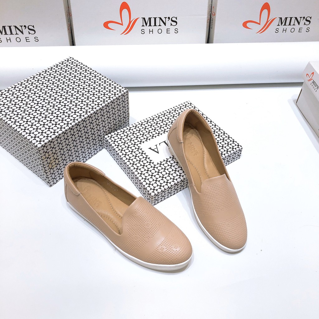 Min's Shoes - Giày Lười Da Thật GL44 KEM