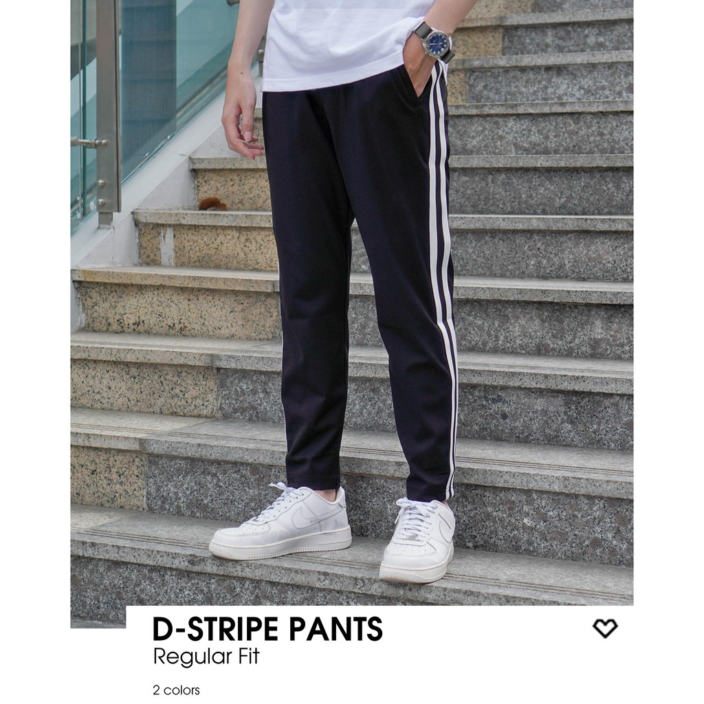 Quần thể thao D-Stripe GUY's Closet, Chất liệu co giãn, Kẻ sọc cá tính