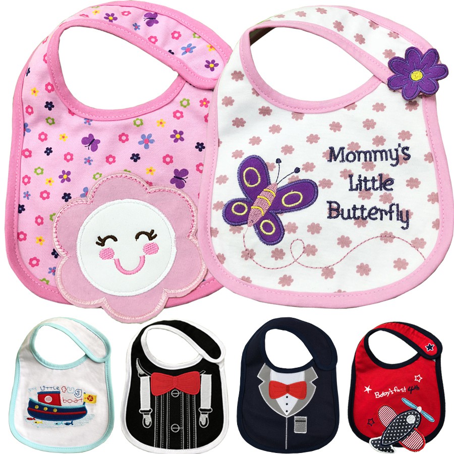 Yếm cotton 3 lớp chống thấm nước dễ dàng vệ sinh chuyên dụng cho bé