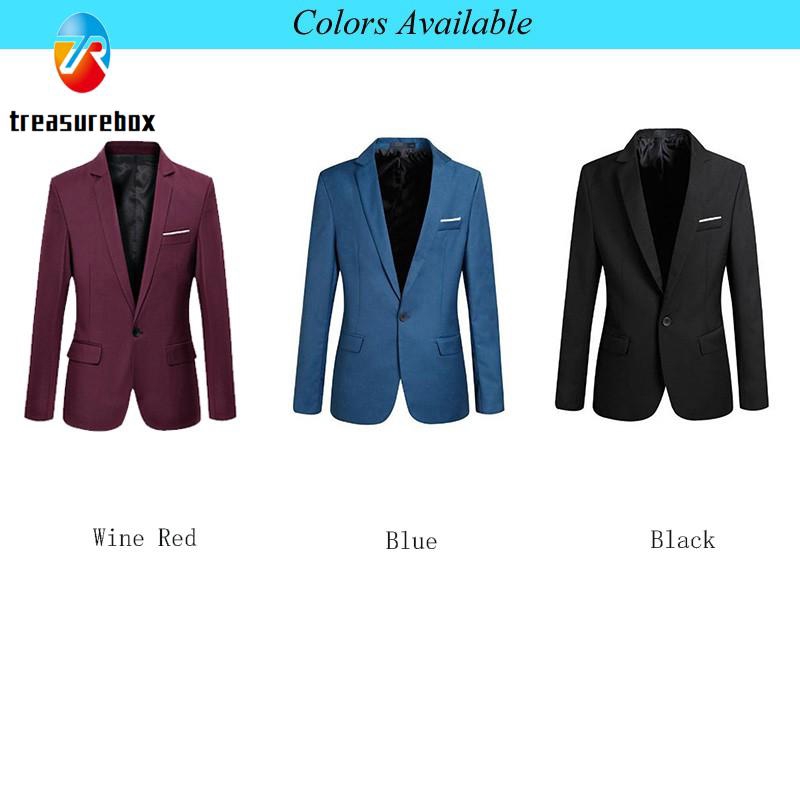 Thời Trang Áo Khoác Blazer Phối Nút Cho Nam