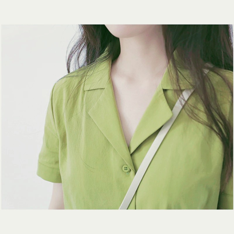 (CÓ SẴN - NHẬN MAY ĐO) Áo sơ mi tay ngắn cổ vest nữ kiểu form rộng đẹp hàn quốc cộc tay | BigBuy360 - bigbuy360.vn