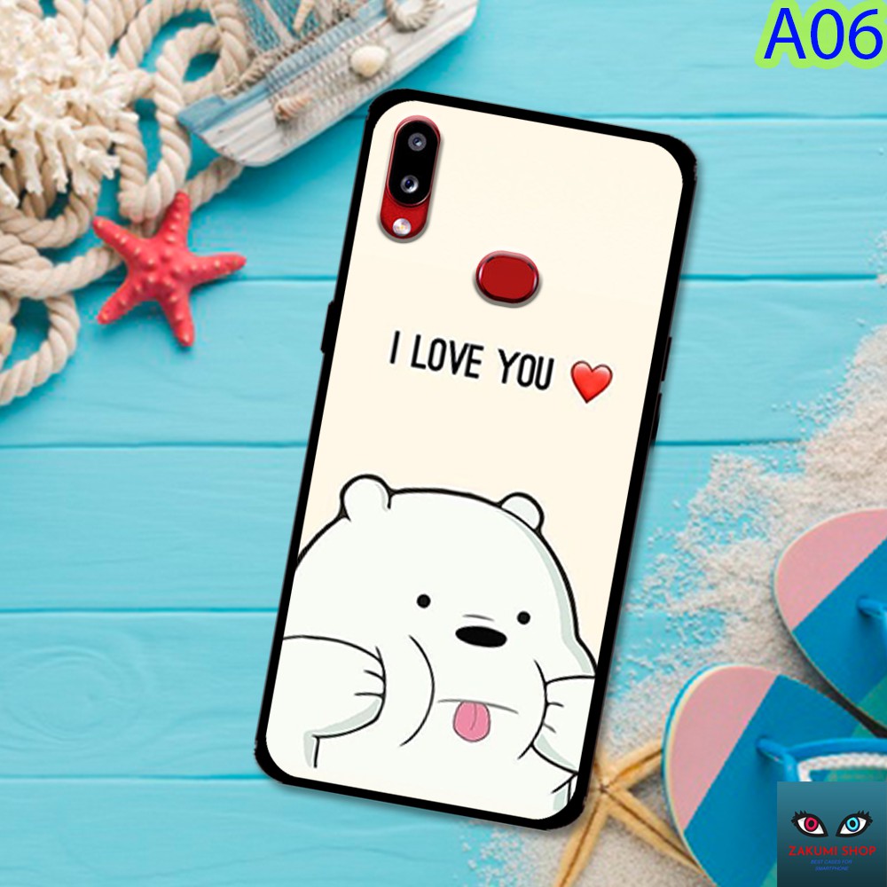 (❤️ FREESHIP ĐƠN 50 000❤️) Ốp lưng kính Samsung A10S A20 A30 M20 M30 in hình gấu We bare Bears CUTE các loại