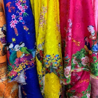 Vải gấm ông đồ 3 màu