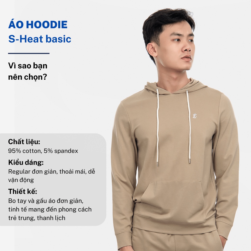 Áo hoodie nam CIZA chất liệu nỉ bông cao cấp form rộng basic trẻ trung size S M L XL H7014