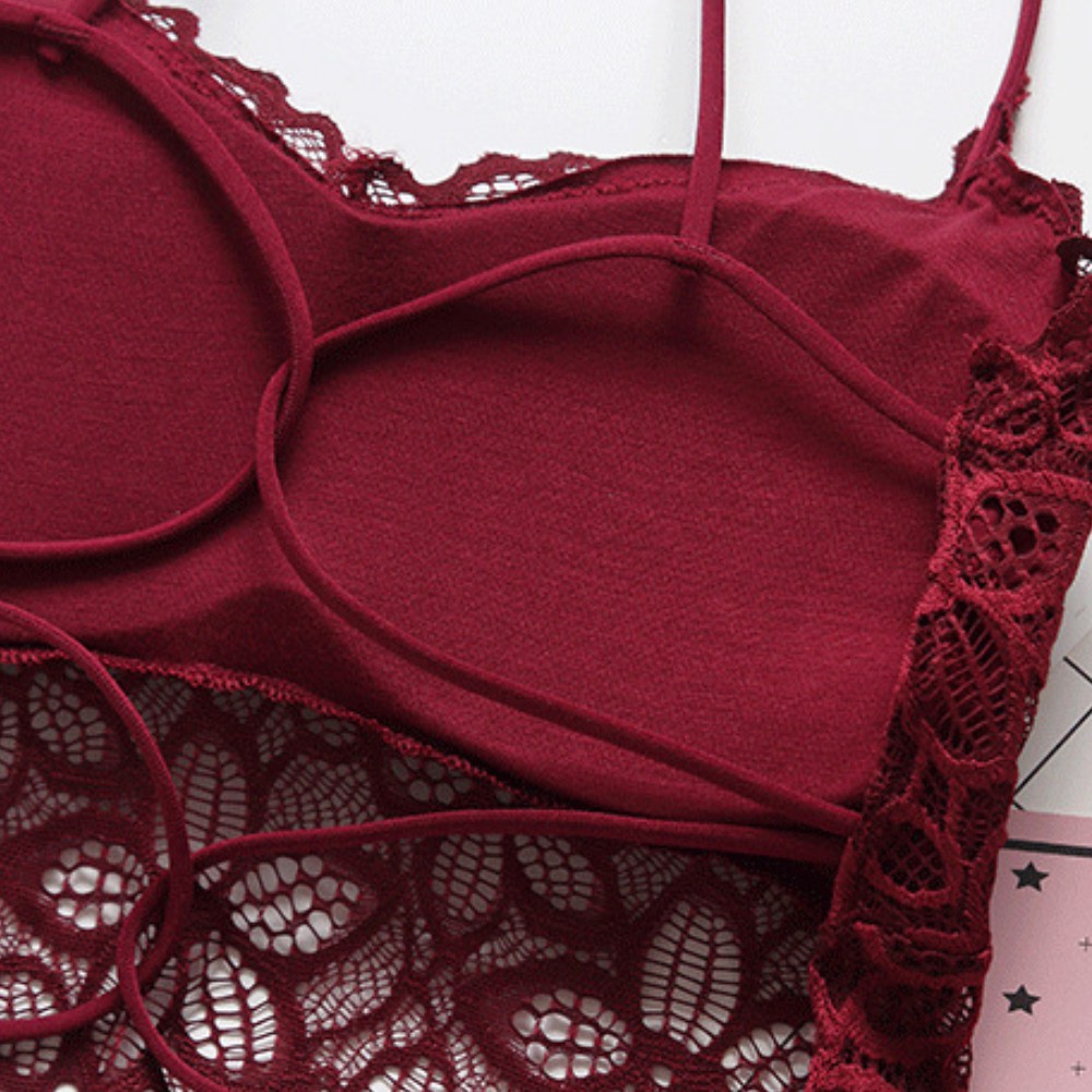 Áo lót hai dây phối ren sexy không gọng cho nữ | BigBuy360 - bigbuy360.vn