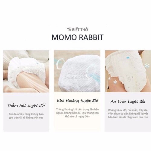 [CHÍNH HÃNG] Bỉm Quần/Dán Momo Rabbit Nội Địa Hàn Đủ Size S50/M44/L40/XL36 và L28/XL22/XXL18