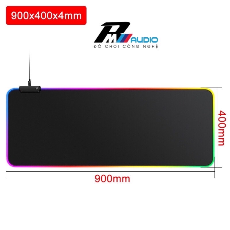 Lót chuột RGB-Bàn di-Pad chuột LED Size 80x30cm, 90x40cm Dày 4mm Siêu bền-BMVAUDIO