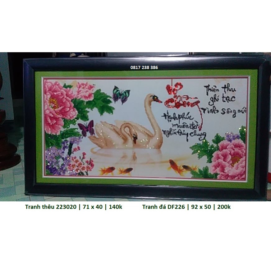 Tranh thêu chữ thập vợ chồng 223020 (71 x 40 cm)