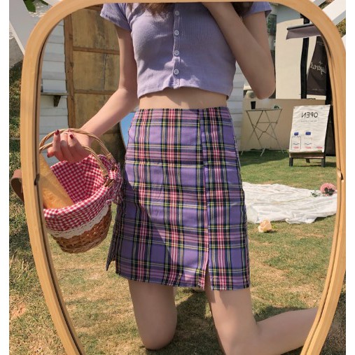 Chân váy chữ A kẻ caro nhiều màu 3 size kẻ | BigBuy360 - bigbuy360.vn