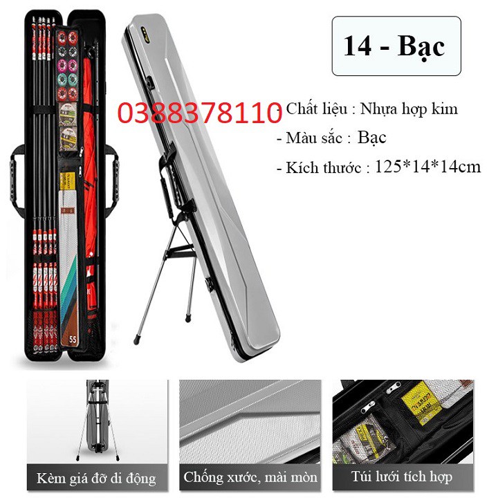 Bao Đựng Cần Câu Cá 1.25m Nhựa Hợp Kim Chống Thấm Nước Chuyện Dụng Câu Đơn, Câu Đài Cao Cấp