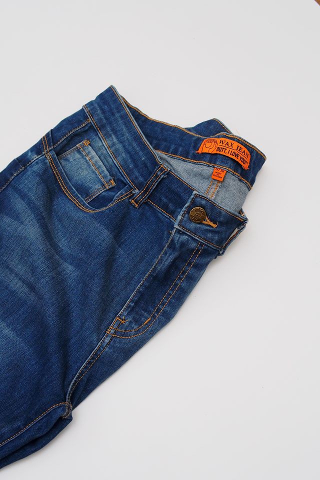 Quần jean rách gối + ống Wax Jean