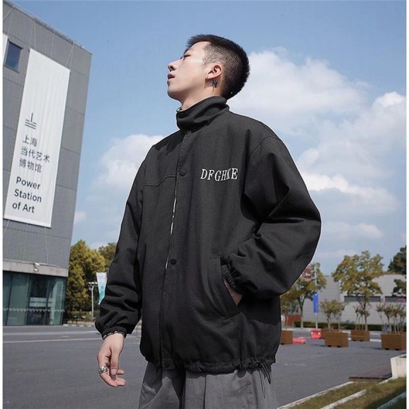Áo khoác dài tay hai mặt hip hop thời trang mùa thu phong cách Hàn Quốc cho nam | BigBuy360 - bigbuy360.vn