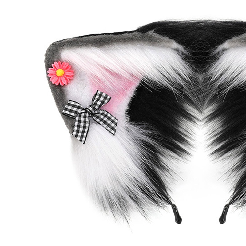 Cài Tóc Hình Tai Cáo Hoạt Hình Bằng Lông Nhung Phát Sóng Trực Tiếp Hóa Trang Giáng Sinh Dành Cho